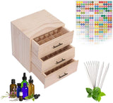Pure Vie boîte stockage bois pour huiles essentielles organise 90 bouteilles pour un accès rapide