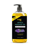Pure by ZAP Arnica – bouteille d'huile de massage apaisante pour relaxation musculaire.