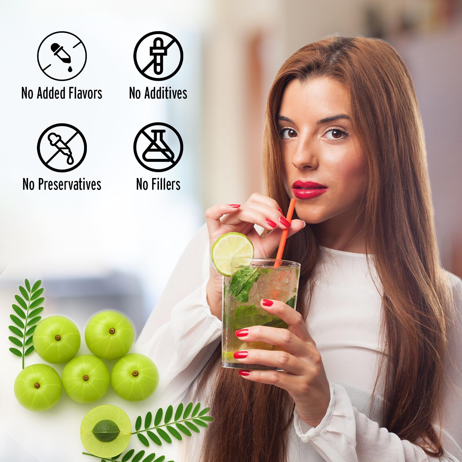 PureAyurbliss amla poudre antioxydants, soutient l'immunité et la vitalité au quotidien.