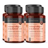 Pureclinica bouteille de comprimés collagène marin et hyaluronate, soutien hydratation