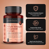 Pureclinica Extrait de pépins de raisin, tablette, 3x plus fort que certains extraits
