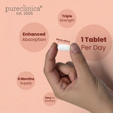 Forme hyaluronate de sodium utilisée par Pureclinica pour une meilleure absorption.
