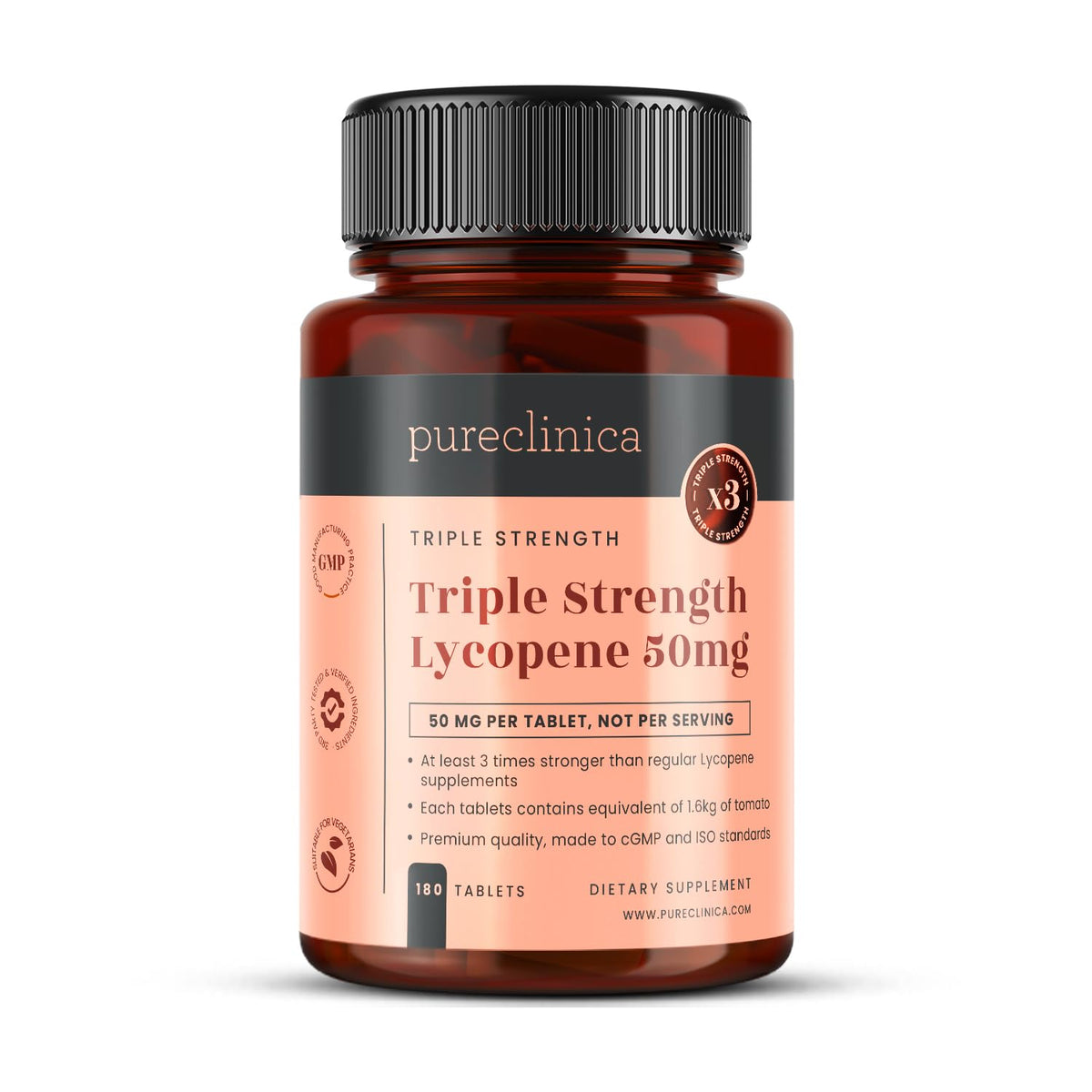 Pureclinica Lycopène – bouteille face, prise quotidienne pratique.