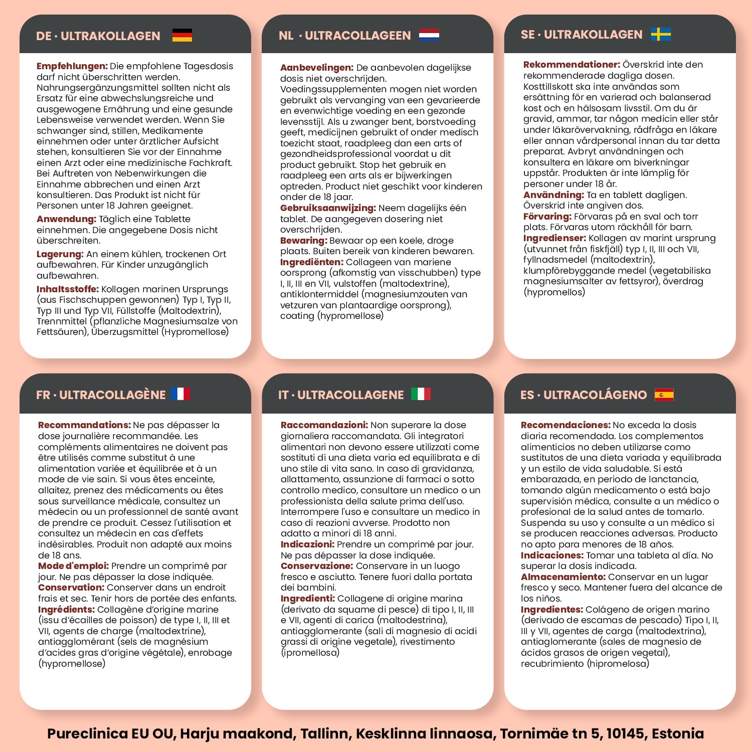 PureClinica UltraColl Collagène Marin prise quotidienne, soutien potentiel pour la peau