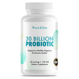 PureElite Gut Probiotic bouteille avec capsules pour la digestion.