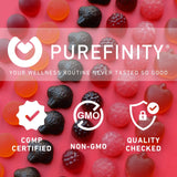 Purefinity emballage – boîte prête à ranger et usage pratique.