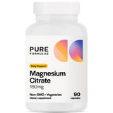 PureFormulas Magnésium citrate – flacon pratique pour l’apport quotidien