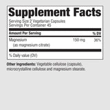 PureFormulas Magnésium citrate – gélules faciles à avaler et absorption efficace
