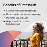 PureFormulas Potassium 99 mg, soutien des muscles et des os, récupération et confort musculaire.