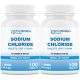 Comprimés chlorure de sodium 1 g Puregen Labs pour hydratation rapide