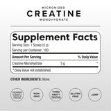 Puregen Labs Créatine micronisée, versement facile dans l'eau pour l'entraînement.
