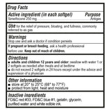 Capsules Puregen Labs siméthicone 250 mg visibles, faciles à avaler.