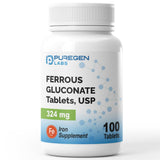 Puregen Labs gluconate ferreux – tablettes 100, faciles à intégrer dans la routine quotidienne.