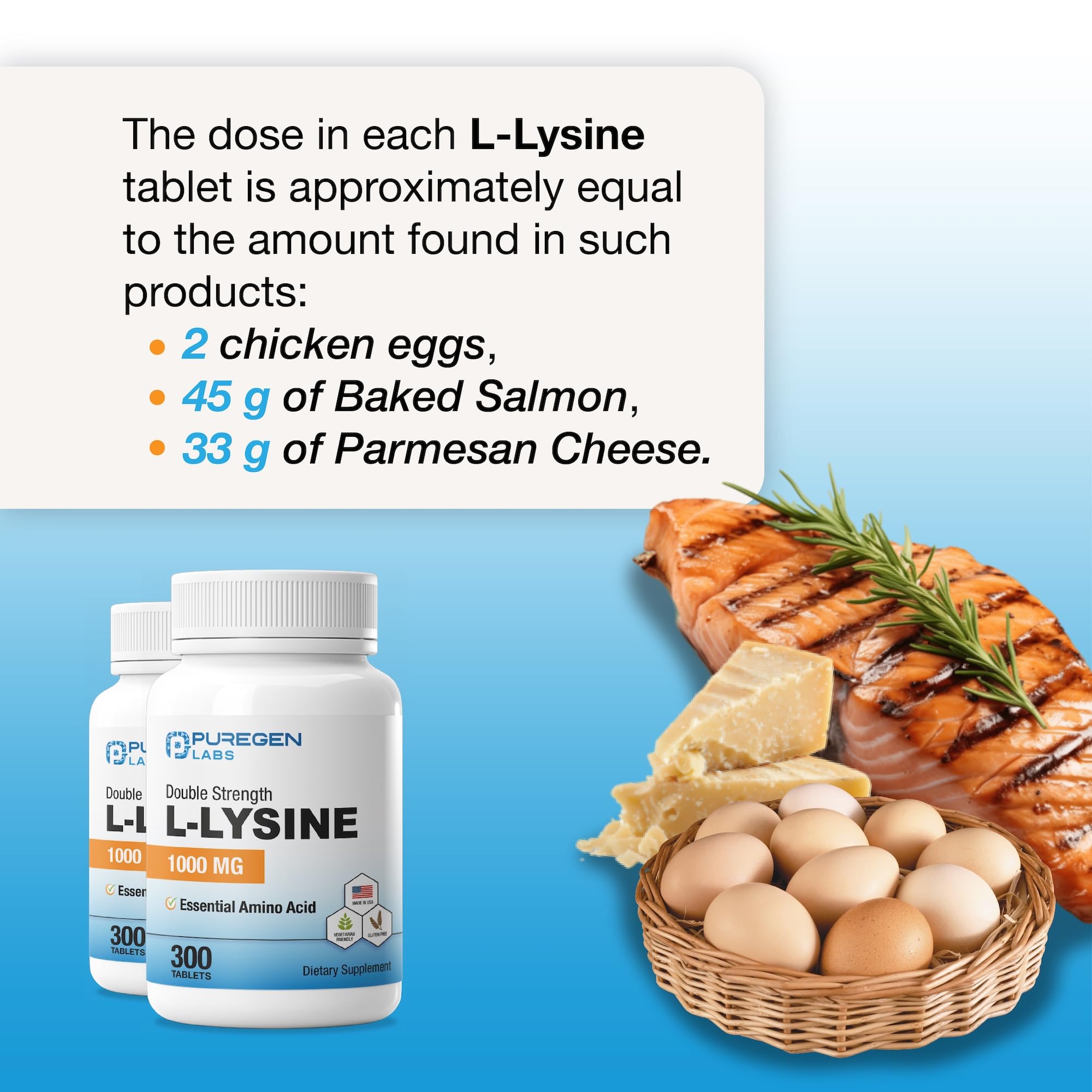 Boîte Puregen Labs L-Lysine 1000 mg ouverte, accès rapide à la supplémentation.