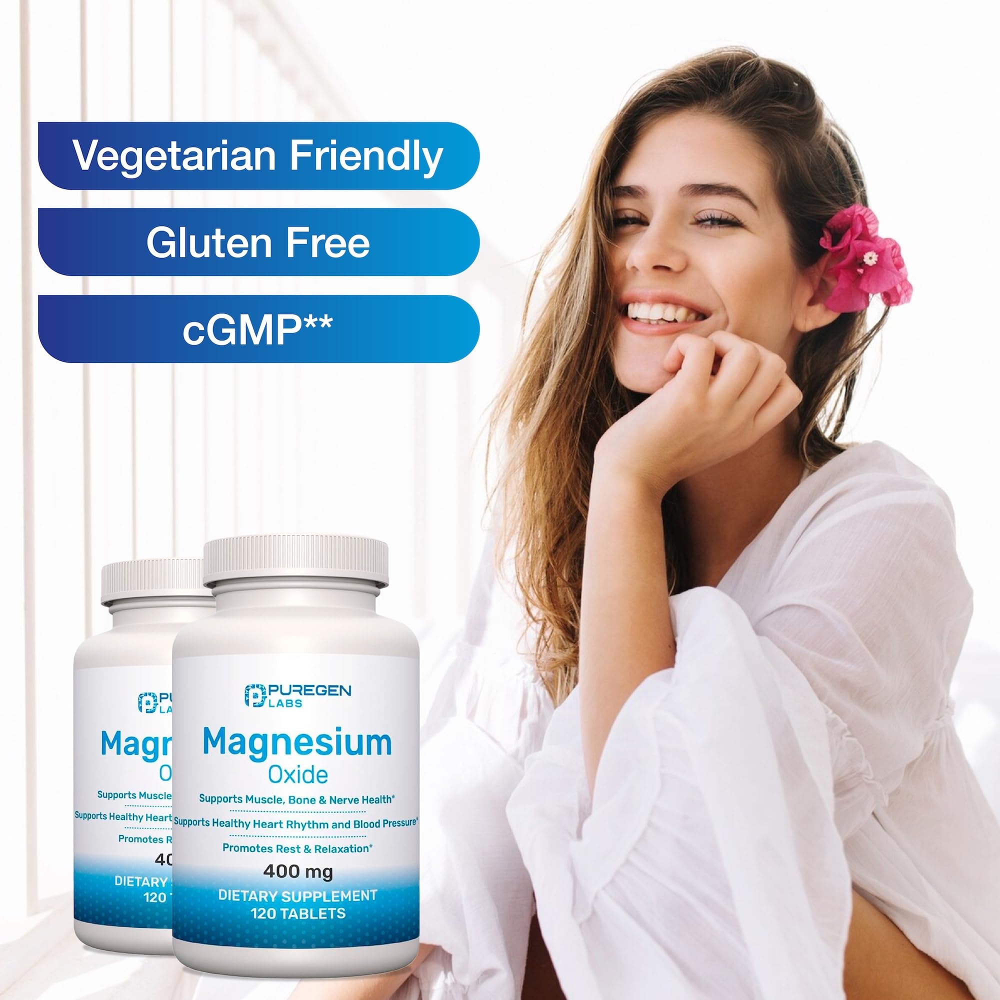 Personne se détendant après l’entraînement avec Puregen magnésium 400 mg
