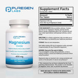 P Puregen Labs magnésium 400 mg bouteille – prise quotidienne simplifiée