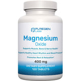 P Puregen Labs magnésium 400 mg emballage – présentation compacte et pratique