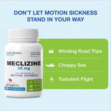 Puregen Labs Meclizine 25 mg — arôme framboise, comprimés faciles à mâcher.