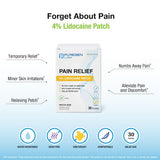 Puregen Labs Patch lidocaïne 4% pour le poignet, soulagement temporaire.