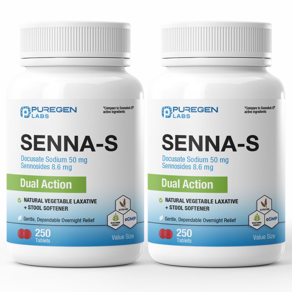 Bouteille Puregen Labs Senna-S prête à l’emploi pour une gestion occasionnelle de constipation.