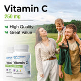 Puregen Labs Vitamine C 250 mg – emballage clair sans gluten