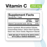 Puregen Labs Vitamine C 250 mg – étiquette révélant ingrédients et origine