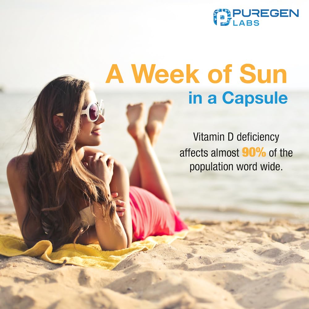 Puregen Labs Vitamine D3 - prise quotidienne simple.
