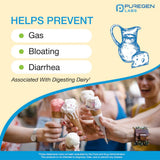 Puregen Labs Lactase – étiquette claire avec mode d’emploi et dosage.