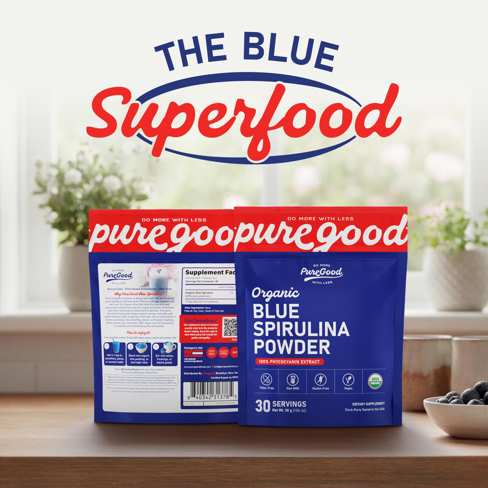PureGood Extrait Spiruline Bleue: arôme léger qui n'altère pas vos recettes.