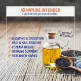 PureGood huile de nigelle capsules végane 90 unités, soutien immunitaire potentiel