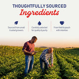 PureGood poudre bleue pour boissons et smoothies, mélange lisse et homogène.