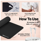 PureGrounding Tapis d’ancrage bureau-travail pour rester ancré pendant les heures.