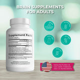 Etiquette Ageless Brain — étiquette avant, détails des ingrédients et usages recommandés.