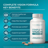 PUREHEALTH RESEARCH Formule Vision Complète – capsules faciles à avaler et riches en lutéine et zéaxanthine.