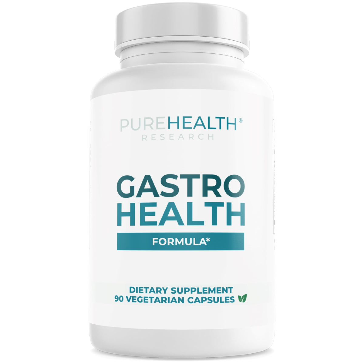 PureHealth Research Gastro Health Formula: bouteille montrant une solution naturelle pour le confort digestif.