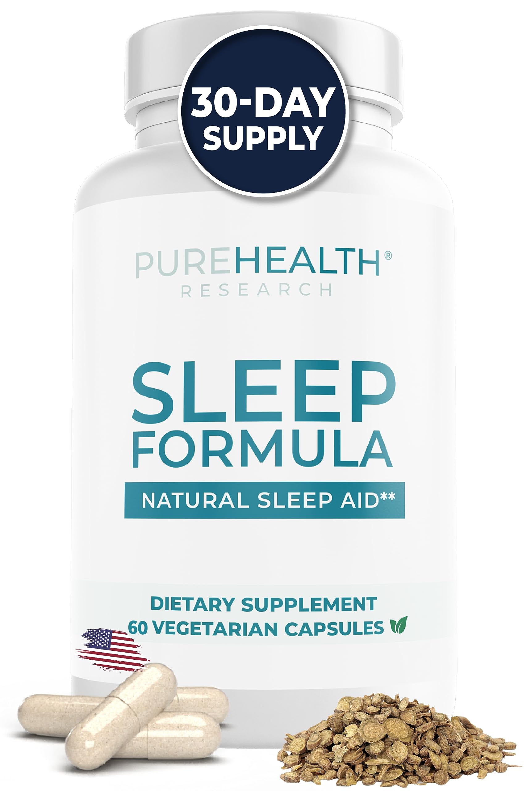 Formule Sommeil PUREHEALTH RESEARCH, bouteille – favorise un sommeil réparateur potentiel