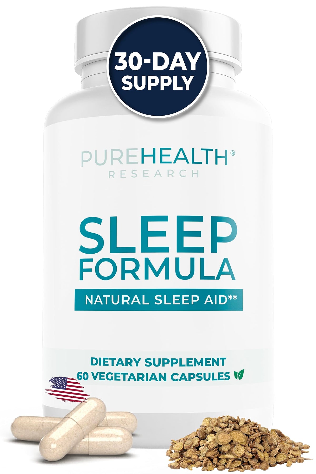 Formule Sommeil PUREHEALTH RESEARCH, bouteille – favorise un sommeil réparateur potentiel