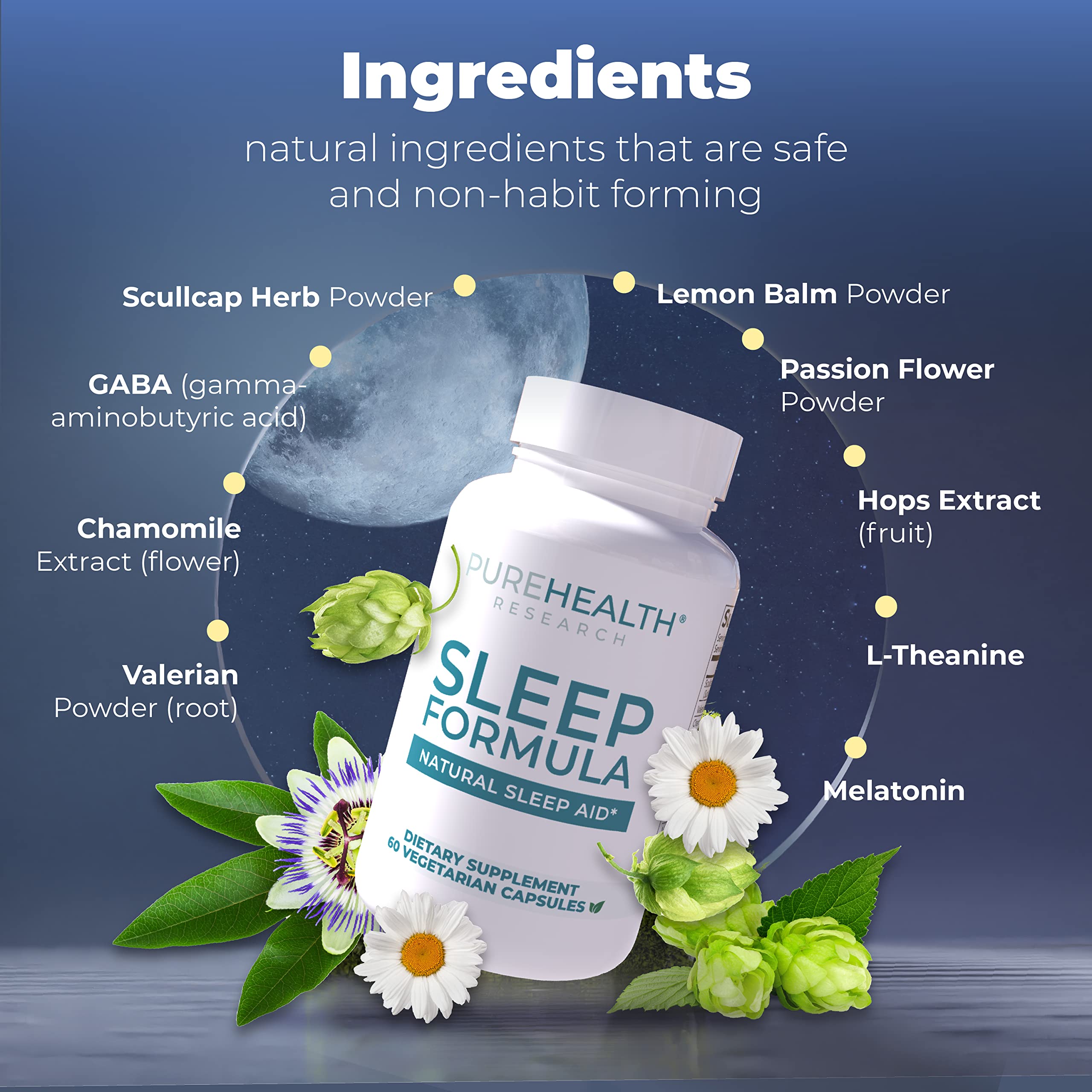 Formule Sommeil PUREHEALTH RESEARCH, sommeil profond – réveil plus frais possible