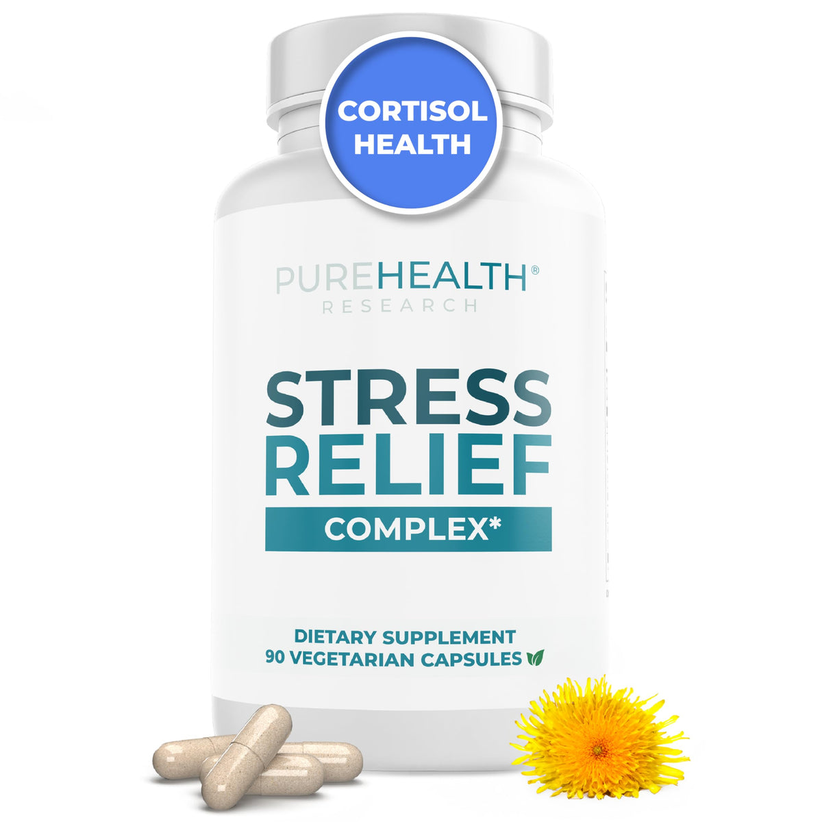 Stress Release Complex de PUREHEALTH RESEARCH – bouteille, soutien possible face au stress occasionnel.