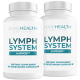 PUREHEALTH RESEARCH Système lymphatique – bouteille démontrant le complément pour drainage et équilibre.