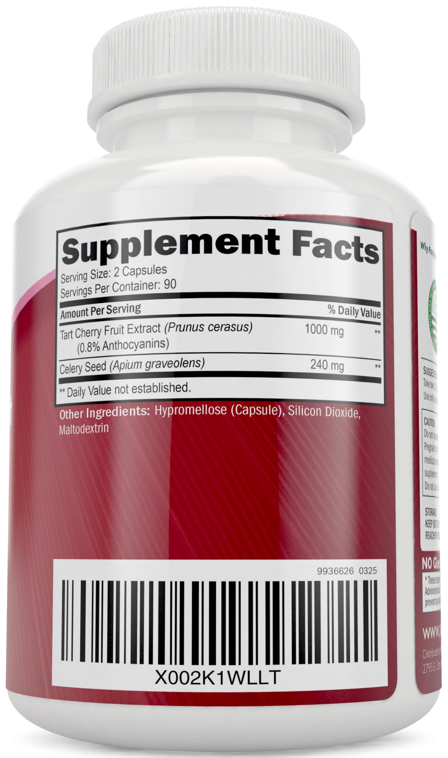 Capsules Purely Holistic Cerise Aigre en gros plan, faciles à avaler au quotidien.