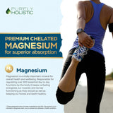 Purely Holistic Magnésium Glycinate 400 mg, fabrication USA – qualité vérifiée