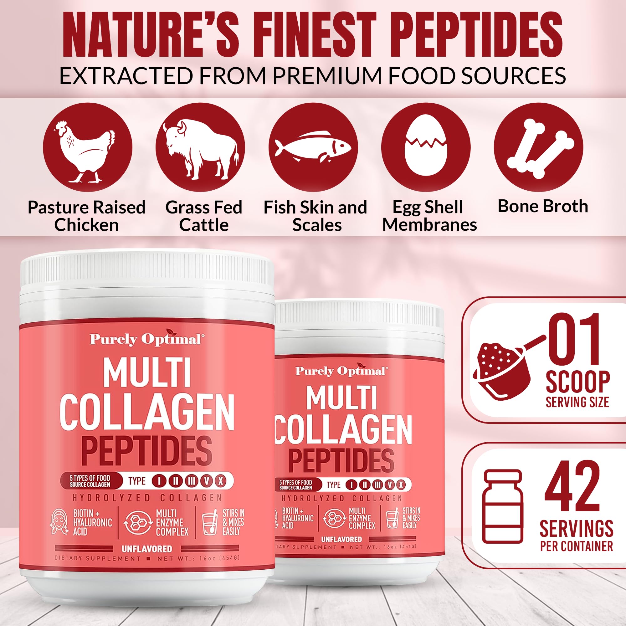 Purely Optimal Collagen Poudre: mélange rapide et usage pratique pour peau et cheveux