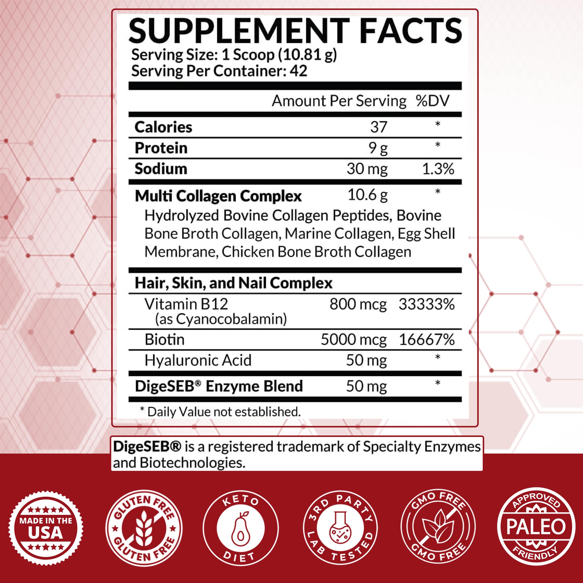 Doseuse montrant Purely Optimal Collagen pour dosage précis