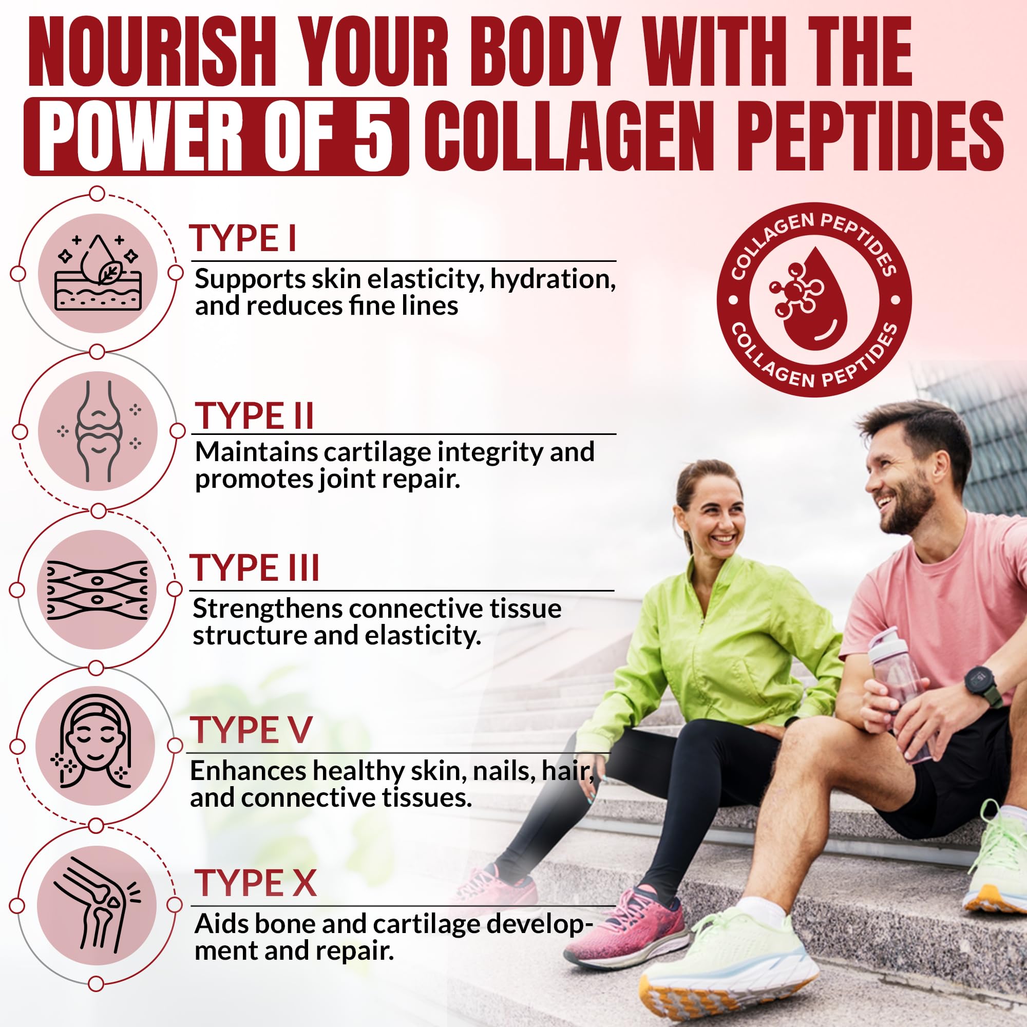 Eau glacée enrichie de Purely Optimal Collagen Poudre hydratante