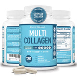 Purely Optimal Collagène Multi - Bouteille: complément pratique pour peau, cheveux et ongles.