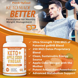 Purely Optimal Keto BHB-ACV, fiche nutritionnelle claire pour des choix éclairés.