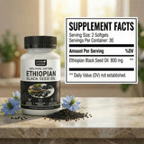 PURELYNUTRIENT huile de nigelle éthiopienne, presse-froid pour conserver les qualités.