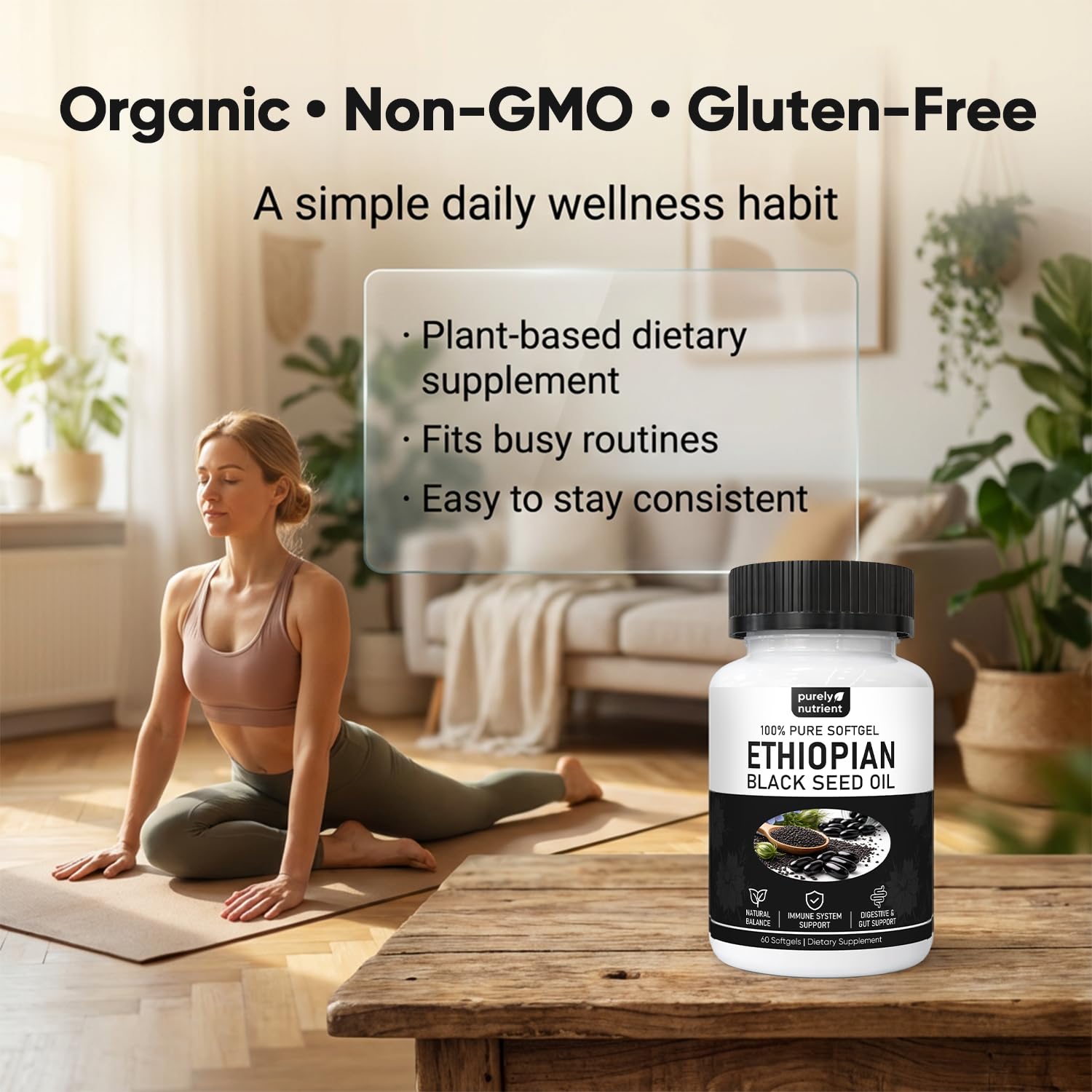PURELYNUTRIENT sans gluten et sans OGM, produit sûr et traçable.