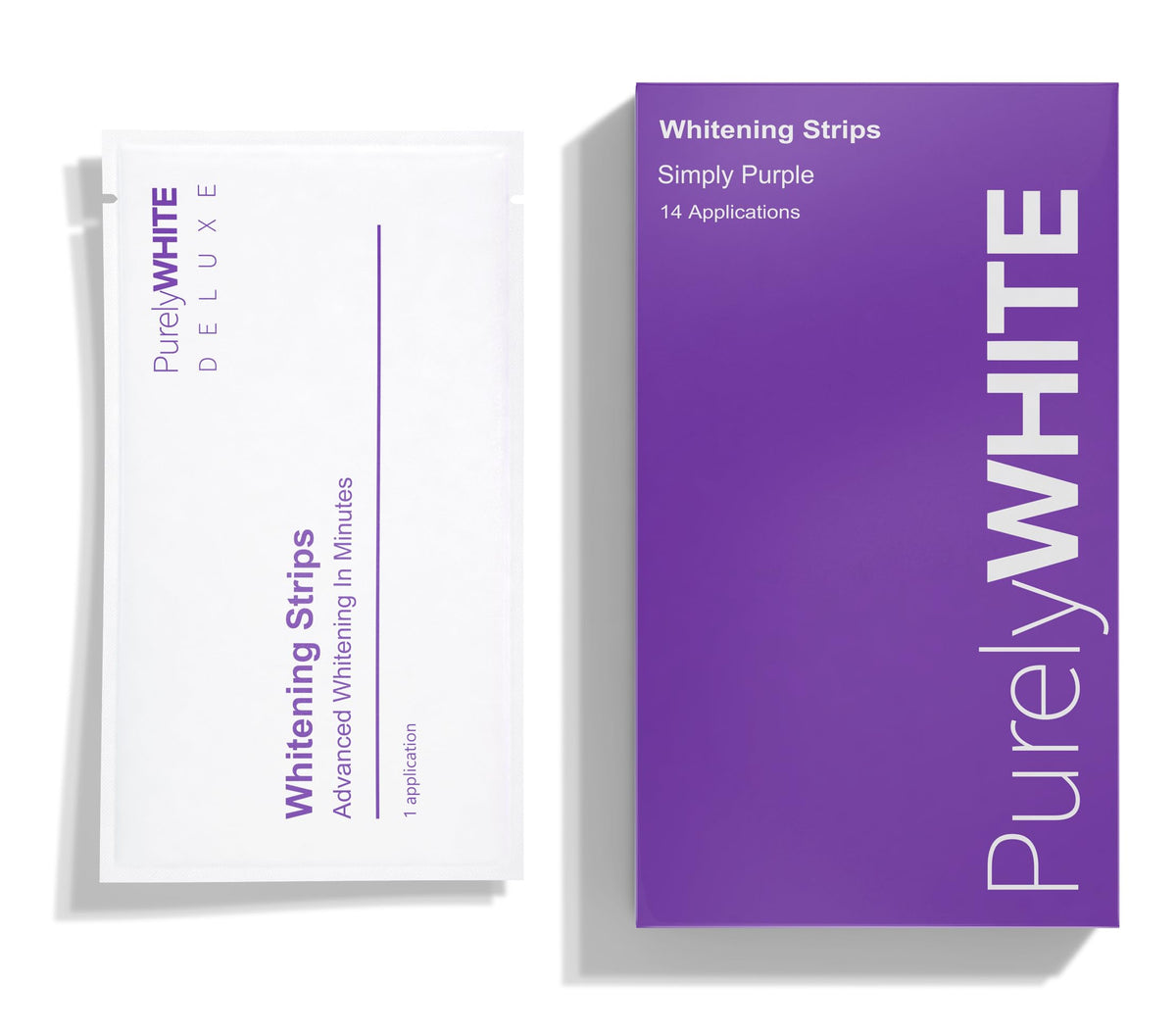 PurelyWHITE DELUXE: lanières blanchissantes violettes en avant pour un usage quotidien pratique.